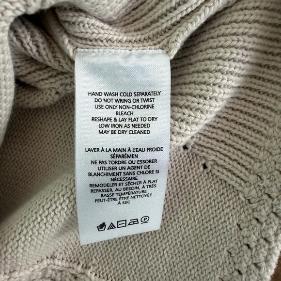 NWoT By Anthropologie Cutwork Puff-Sleeve Sweater women color pearl size Small - Picture 12 of 16